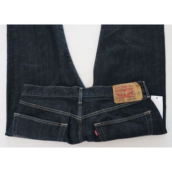 Levi's 501 Men's Sz 35x30 Dark Wash Pre-Worn Button Fly Distressed Jeans $70 - Picture 4 of 8